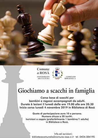 Corso di scacchi per famiglie in Biblioteca