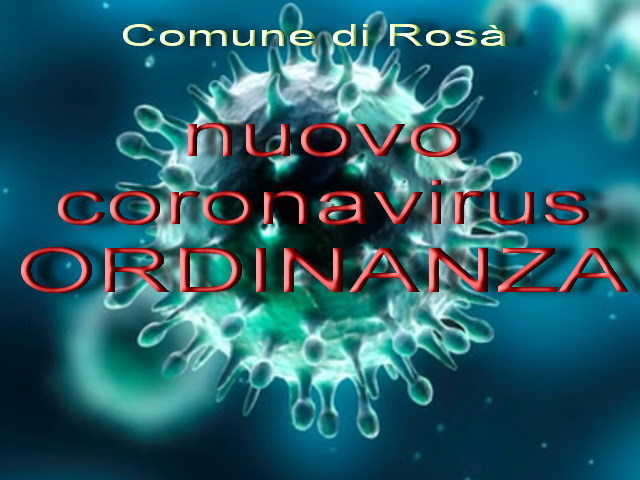 Nuovo coronavirus - Ordinanza del Sindaco