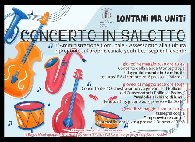 Concerto in salotto: da giovedì online su YuoTube