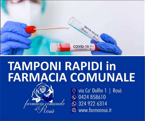 Tamponi rapidi in Farmacia comunale